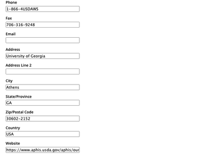 Organization Address Fields Image Image of Organization address fields for How to Add an Organization tutorial.
