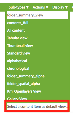 Select a Content Item as the Default View of a Folder Select a Content Item as the Default View of a Folder